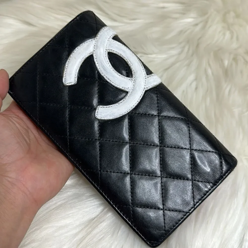 💯Authentic Chanel Bifold  Quilted Long Wallet 🍀